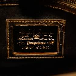 Pre Owned Ralph Lauren Gold Alligator Embossed Leather Ricky 40 Tote