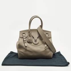 Pre Owned حقيبة رالف لورين ريكي 33 جلد بيج