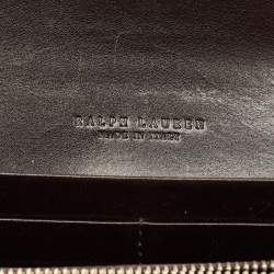 Pre Owned Ralph Lauren Ricky Dark Brown Lizard Continental Wallet