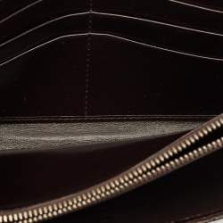 Pre Owned Ralph Lauren Ricky Dark Brown Lizard Continental Wallet