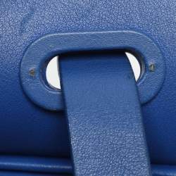 مملوكة مسبقًا Ralph Lauren Ricky Two Tone Blue Leather Tote