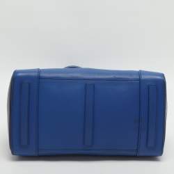 مملوكة مسبقًا Ralph Lauren Ricky Two Tone Blue Leather Tote