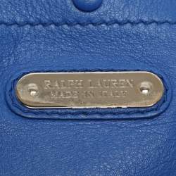 مملوكة مسبقًا Ralph Lauren Ricky Two Tone Blue Leather Tote