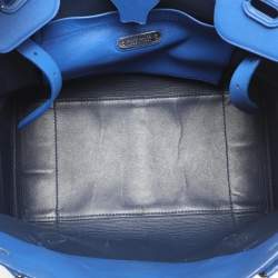 مملوكة مسبقًا Ralph Lauren Ricky Two Tone Blue Leather Tote