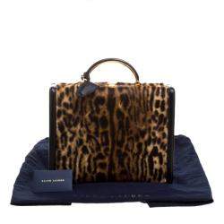Pre Owned Ralph Lauren Leopard Print Calfhair Satchel