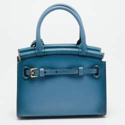 مملوكة مسبقًا Ralph Lauren RL50 Mini Blue Ombre Leather Bag