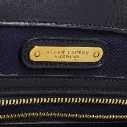 Pre Owned حقيبة يد رالف لورين ريكي 33 جلد كحلي