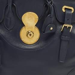 Pre Owned حقيبة يد رالف لورين ريكي 33 جلد كحلي