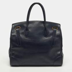 Pre Owned حقيبة يد رالف لورين ريكي 33 جلد كحلي