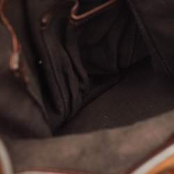 مملوكة مسبقًا Ralph Lauren Ricky Brown Animal Print Calf Hair and Leather Drawstring Bucket Bag