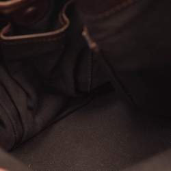 مملوكة مسبقًا Ralph Lauren Ricky Brown Animal Print Calf Hair and Leather Drawstring Bucket Bag