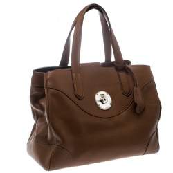 Ralph Lauren Brown Leather Ricky Tote