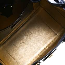 Pre Owned Ralph Lauren Navy Blue Patent Leather Ricky Tote