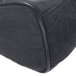 Pre Owned Ralph Lauren Black Canvas and Leather Shoulder Bag