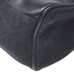 Pre Owned Ralph Lauren Black Canvas and Leather Shoulder Bag