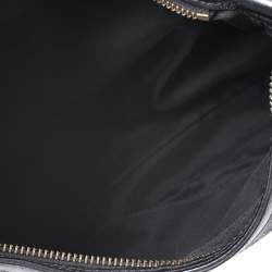 Pre Owned Ralph Lauren Black Canvas and Leather Shoulder Bag