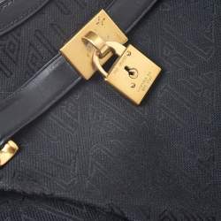 Pre Owned Ralph Lauren Black Canvas and Leather Shoulder Bag