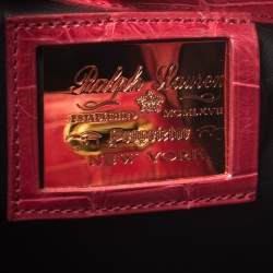 Pre Owned Ralph Lauren Red Alligator Ricky 33 Tote