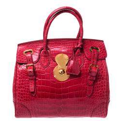 ralph lauren red handbag