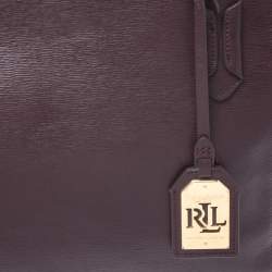 Pre Owned حقيبة يد رالف لورين جلد عنابية