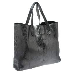 مملوكة مسبقًا Ralph Lauren Metallic Python Effect Leather Tote