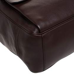 Pre Owned حقيبة يد رالف لورين شوبر جلد بنية