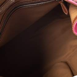 مملوكة مسبقًا Ralph Lauren Hot Pink Canvas and Leather Tassel Tote