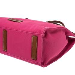 مملوكة مسبقًا Ralph Lauren Hot Pink Canvas and Leather Tassel Tote