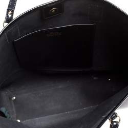 مملوكة مسبقًا Ralph Lauren Black Equestrian Embossed Leather Belmar Tote