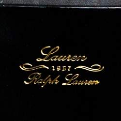 مملوكة مسبقًا Ralph Lauren Black Equestrian Embossed Leather Belmar Tote