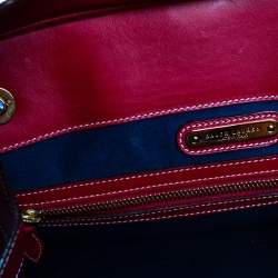 Pre Owned Ralph Lauren Red Soft Leather Ricky 33 Tote