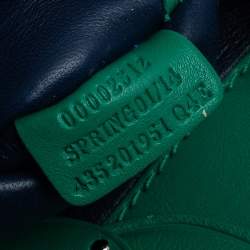 Pre Owned Ralph Lauren Green/Blue Leather Ricky Tote