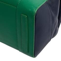 Pre Owned Ralph Lauren Green/Blue Leather Ricky Tote