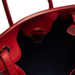 Pre Owned Ralph Lauren Red Leather Ricky 32 Tote
