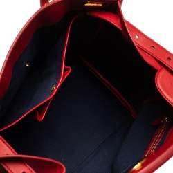 Pre Owned Ralph Lauren Red Leather Ricky 32 Tote