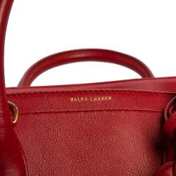 Pre Owned Ralph Lauren Red Leather Ricky 32 Tote