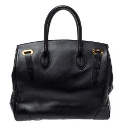 Pre Owned Ralph Lauren Black Soft Leather Ricky 33 Tote