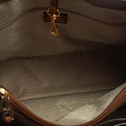 Pre Owned Ralph Lauren Brown Leather Front Pocket Tote