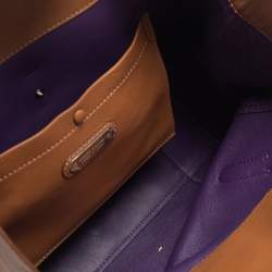 Pre Owned Ralph Lauren Brown Soft Leather Ricky 33 Tote