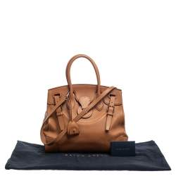 Pre Owned Ralph Lauren Brown Soft Leather Ricky 33 Tote