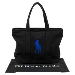 Pre Owned Ralph Lauren Black Canvas Shopper Tote