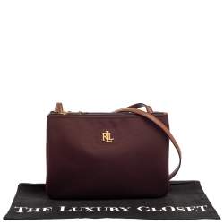 مملوكة مسبقًا حقيبة كروس رالف لورين نايلون عنابي