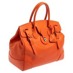 Pre Owned Ralph Lauren Brown Soft Leather Ricky 33 Tote