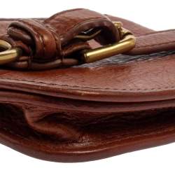 Pre Owned Ralph Lauren Tan Leather Mini Waist Bag