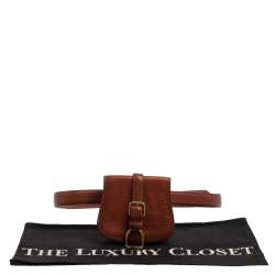 Pre Owned Ralph Lauren Tan Leather Mini Waist Bag