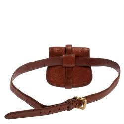 Pre Owned Ralph Lauren Tan Leather Mini Waist Bag