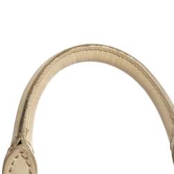 مملوكة مسبقًا Ralph Lauren Cream White Leather Stirrup Boston Bag