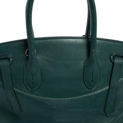 Pre Owned حقيبة رالف لورين ريكي جلد أخضر متوسطة