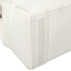 Pre Owned حقيبة رالف لورين ريكي سوفت جلد أبيض