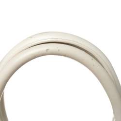 Pre Owned حقيبة رالف لورين ريكي سوفت جلد أبيض